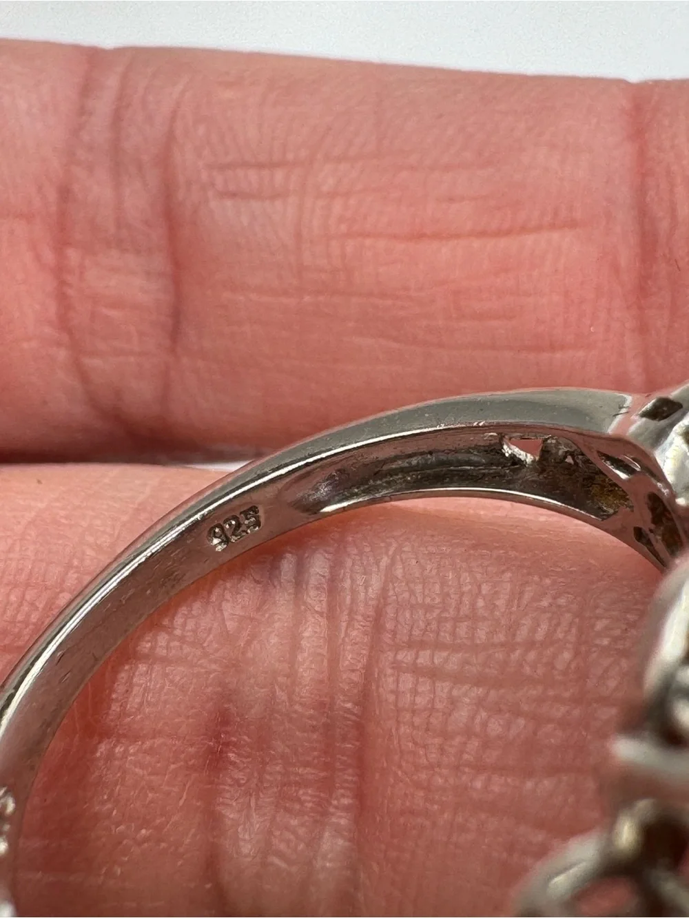 Sunstone Cabochon Multi-Stone Sterling Silver Cocktail Ring (Size 9)
